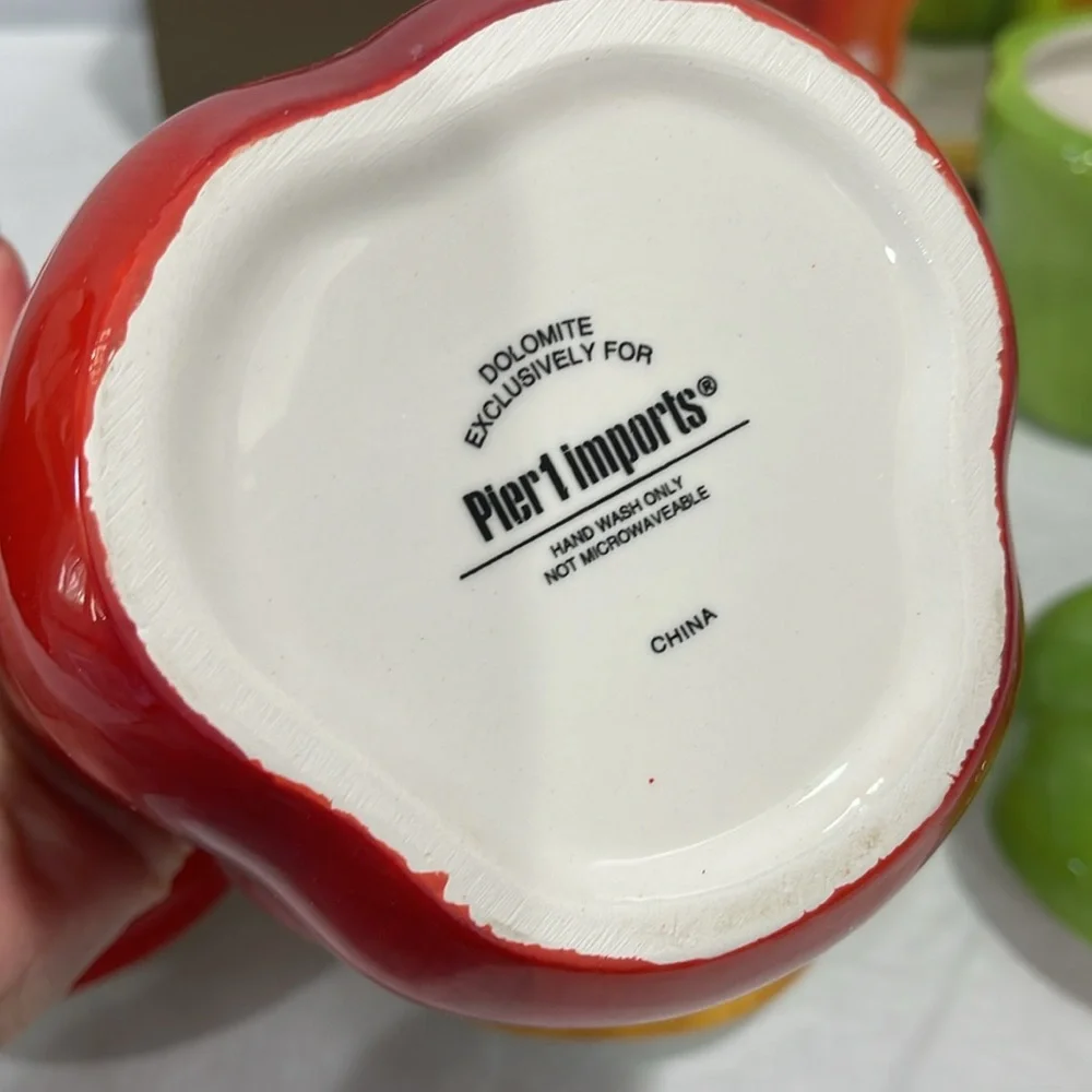 Pier 1 Imports peppers 20 oz canister set kitchen decor storage glazed